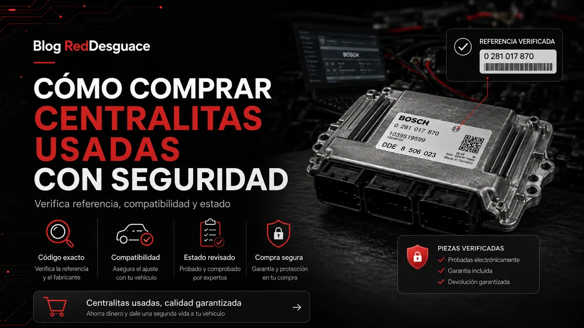 Comprar centralitas usadas con seguridad verificando referencia y compatibilidad