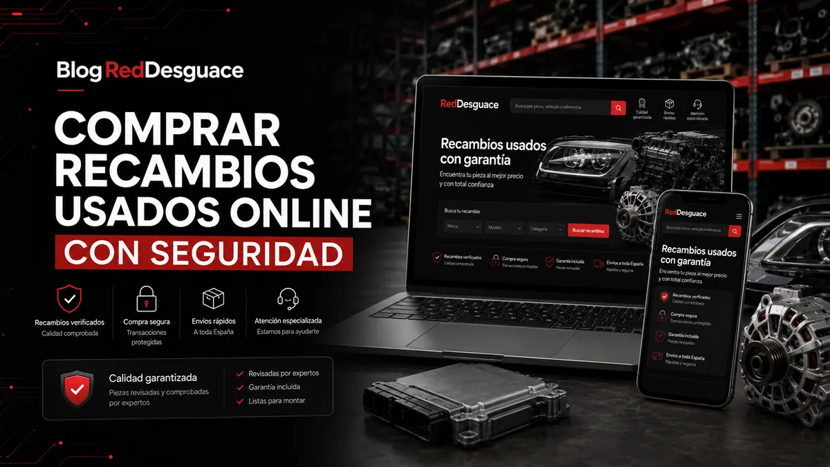 Comprar recambios usados online con seguridad en RedDesguace