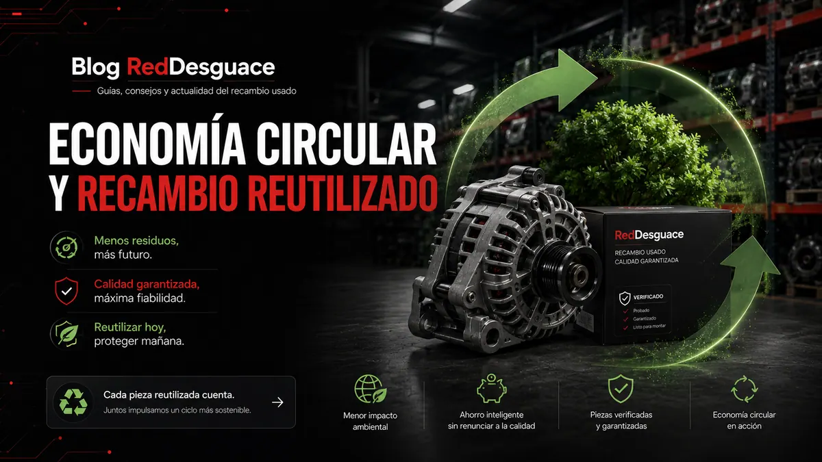 Recambio reutilizado y economía circular en automoción