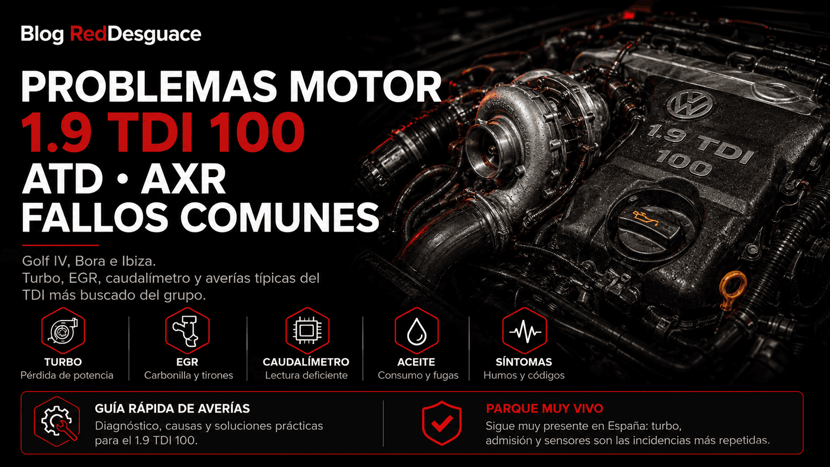 Motor 1.9 TDI 100cv ATD de segunda mano revisado