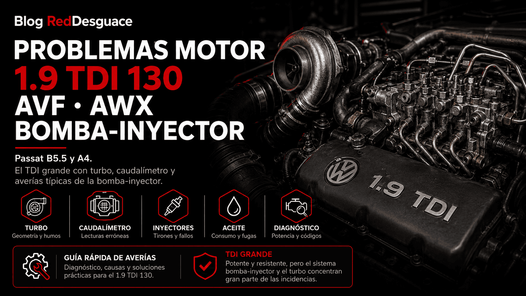 Motor 1.9 TDI 130cv AVF de desguace en bancada