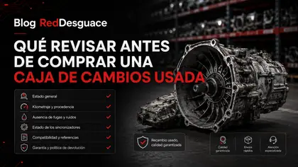 Caja de cambios usada revisada antes de la compra
